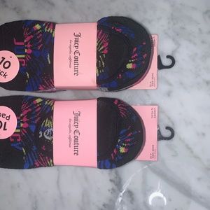 NWT BUNDLE OF 2 PACKS JUICY COUTURE LINER SOCKS 10 PAIRS IN EACH